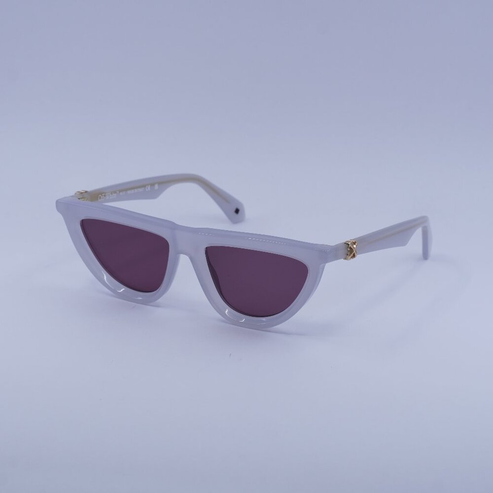 Off-White OERI13V JASPER 0928 Sunglasses Grey Geometric Frame, Burgundy Lenses